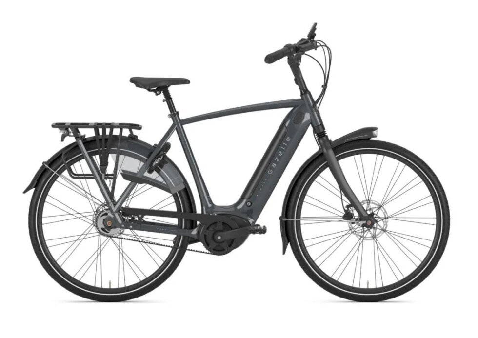 GAZELLE Grenoble C5 HMB Heren Anthracite Grey Glans 57cm 2023
