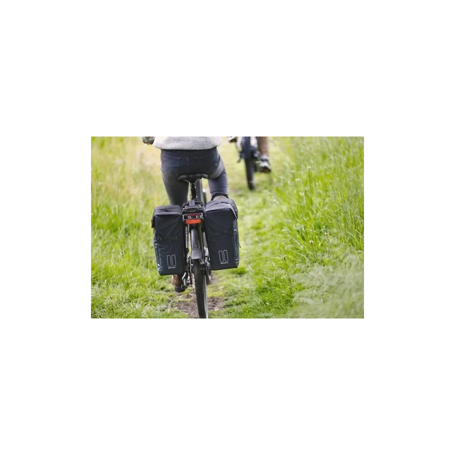Basil fietstas dubbel Move zwart 30L