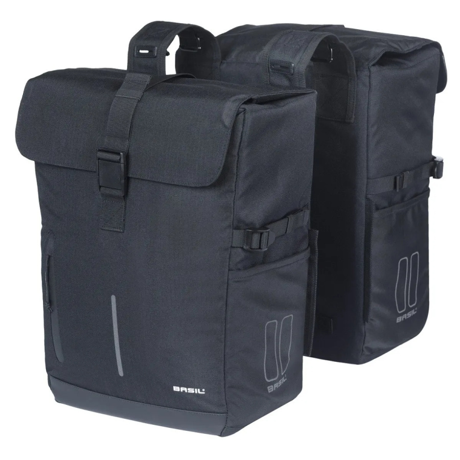 Basil fietstas dubbel Move zwart 30L