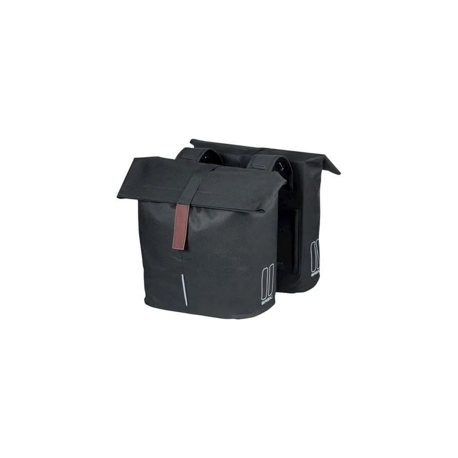Basil fietstas dubbel City zwart 28-32L