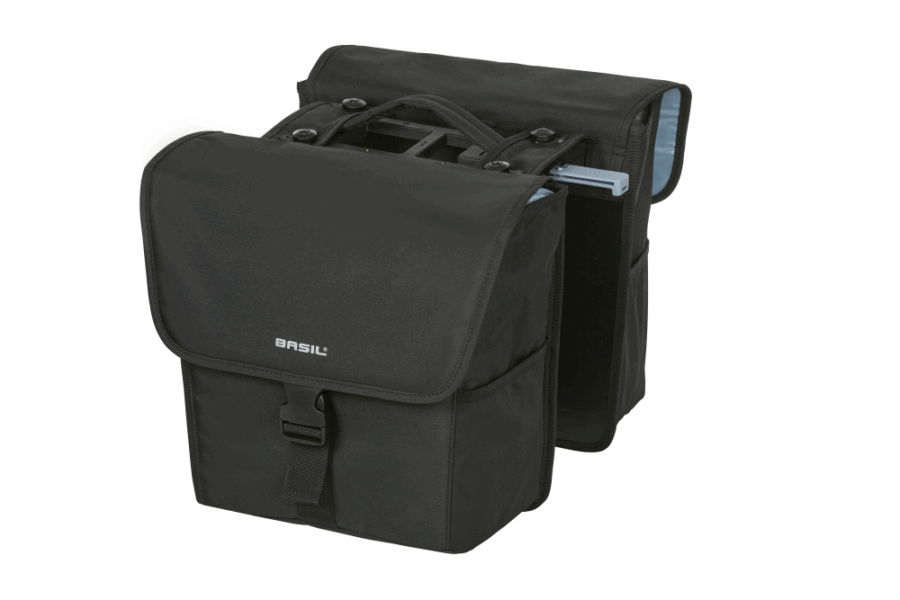 Basil fietstas dubbel Go MIK solid black - Afbeelding 2