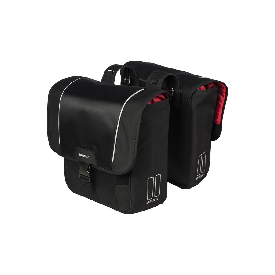 Basil fietstas dubbel Sport Design zwart 32L