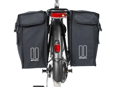 Basil fietstas dubbel Mara XXL zwart 47L